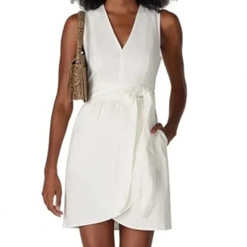 Marissa Webb Collective x RTR Womens Tie Waist Mini Dress 4 Tulip Hem Designer